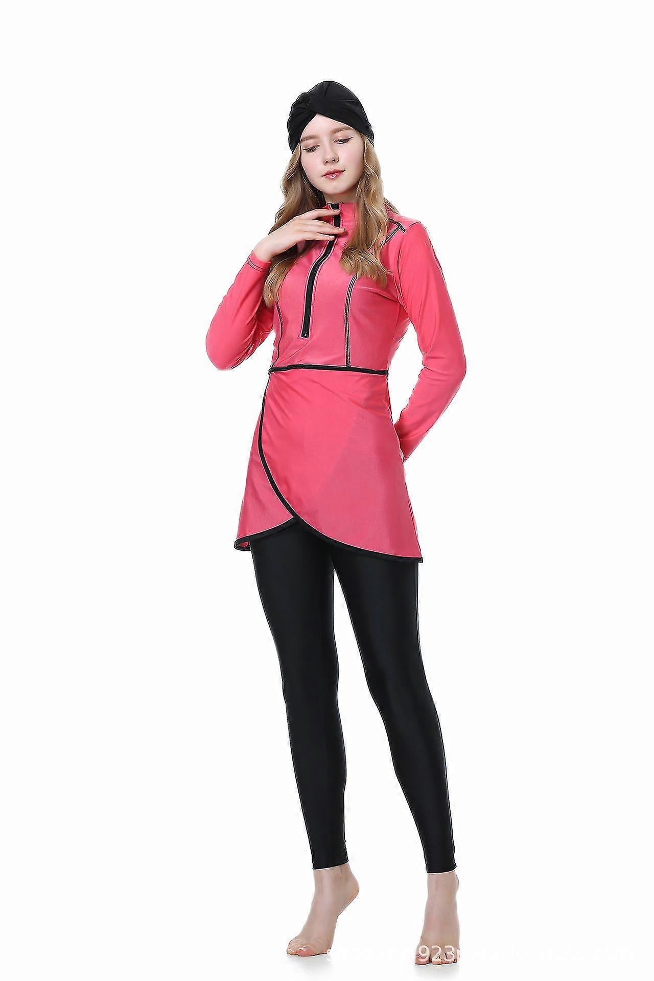 Ladies Muslim Conservative Three-piece Sunscreen Swimsuit