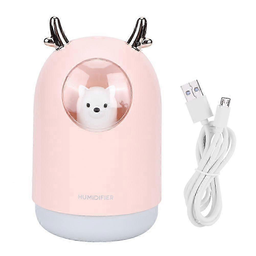 Mini USB Aroma Diffuser with LED Night Light for Home & Office (Pink)