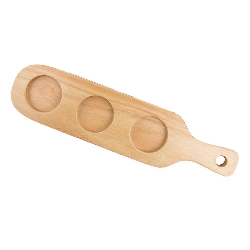 Wooden Cup Rest for Tabletop, Versatile Serving Tray with Handle and Heat Protection