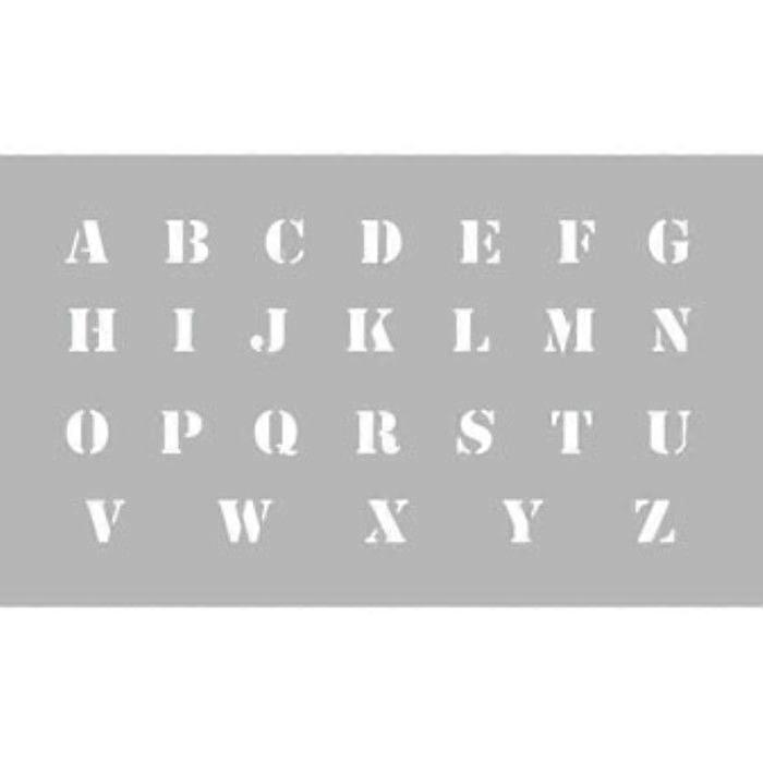 Stencil Alphabet height letters 13 mm