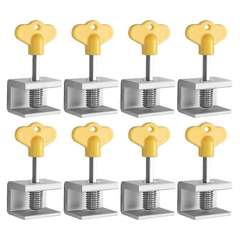 8pcs Adjustable Window Safety Locks with Key   Durable Security Stoppers for Homes, Offices, and Enhanced Protection