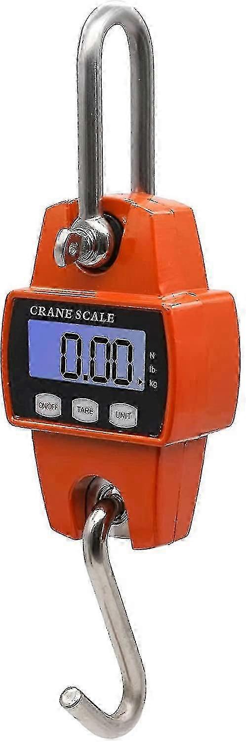 300kg/660lbs Portable Crane Scale with LCD Display, Digital Hanging Balance for Heavy Duty Lifting