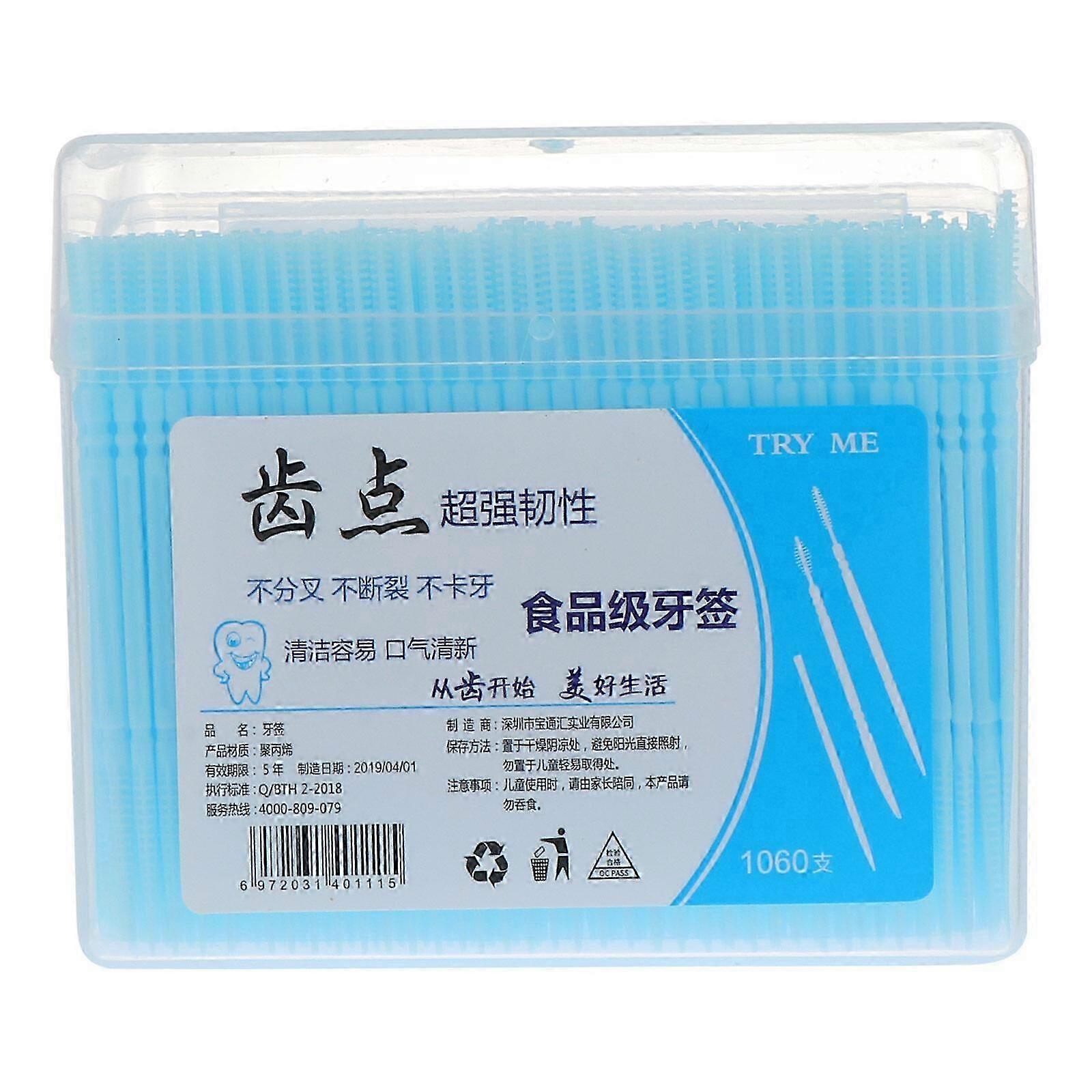 1060Pcs Double Head Dental Floss Interdental Toothpicks for Teeth (Assorted Color)