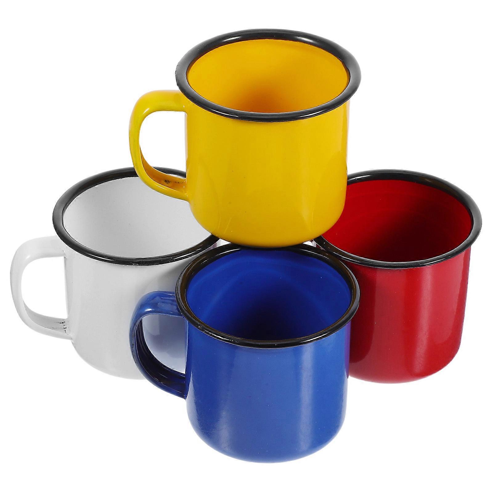 Here's a refined and engaging product description for your **4pcs Vintage Enamel Water Mugs**:
### 🍵 4pcs Vintage Enamel Water Mugs –