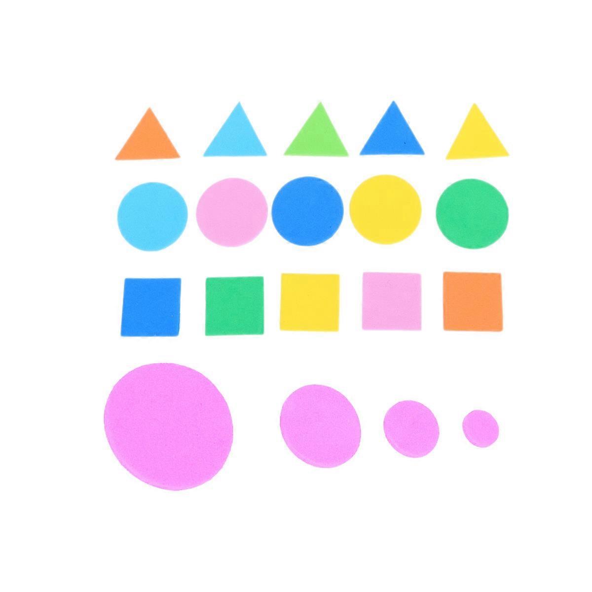 Tiny Stickers Geometry Stickers Diy Making Assorted Color 2.5Cm EVA Foam Cognitive Development 1000Pcs