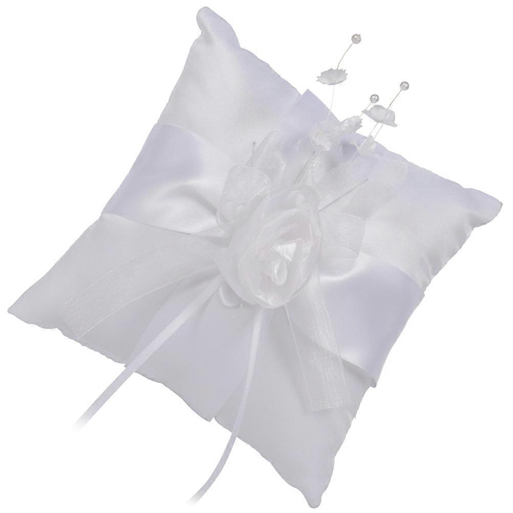 Wedding Rings Cushion Elegant Design Square Fabric 15x15cm Presentation for Wedding Ceremony 1Set