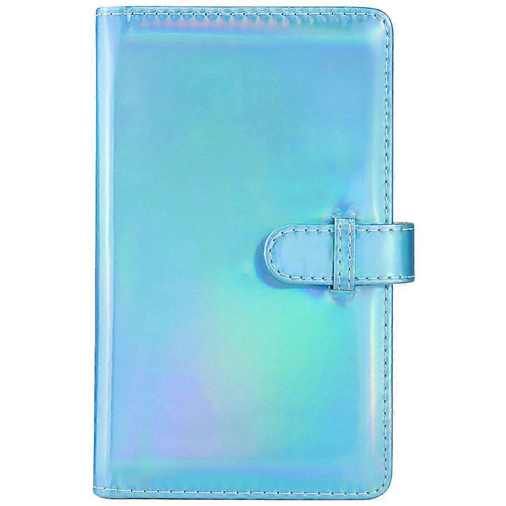 Mini Photo Album Commemorative Photo Book Blue Pu Material Wedding Memory Recording 1Pack