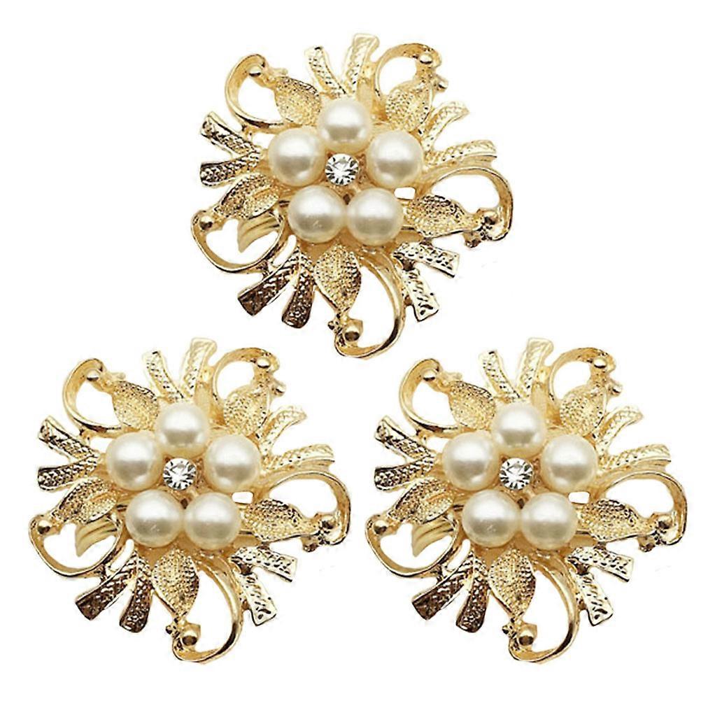 モダンなナプキンリングゴールデンフラワーシェイプヨーロピアンデザイン合金エレガントなディナー4.5 * 4.5CM 3個