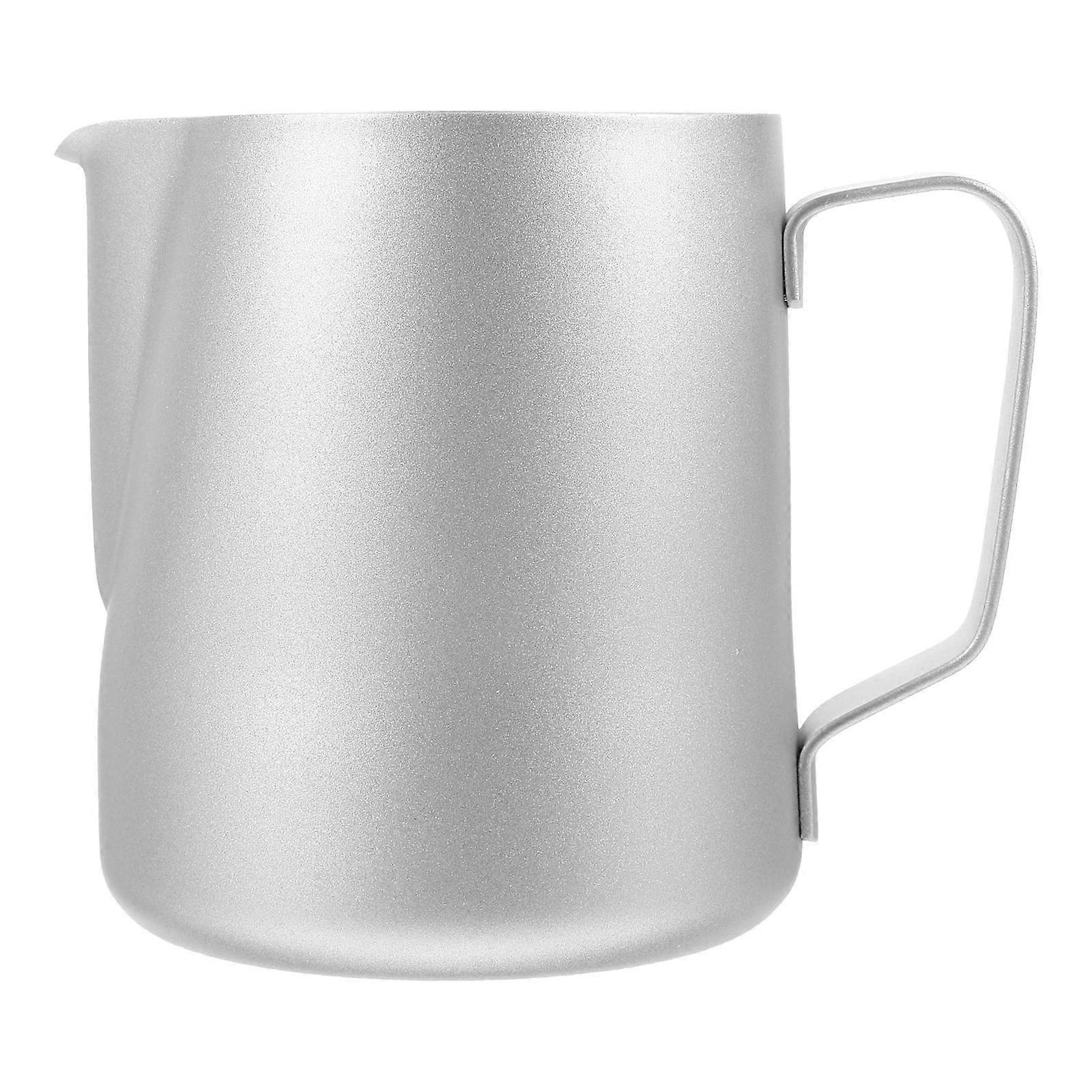 Stainless Steel Steaming Pitcher, Non Stick Milk Frothing Cup for Coffee, Durable Latte Frother for Home and Coffee Shop Use, Easy to Clean
