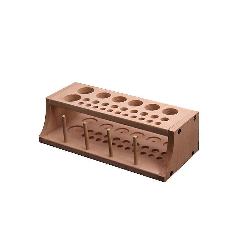 Leatherworking Tool Holder Diy Leather Tool Rack Wax Line Storage Box Beech Material Classic Style 25*11*7.2CM 1Pc