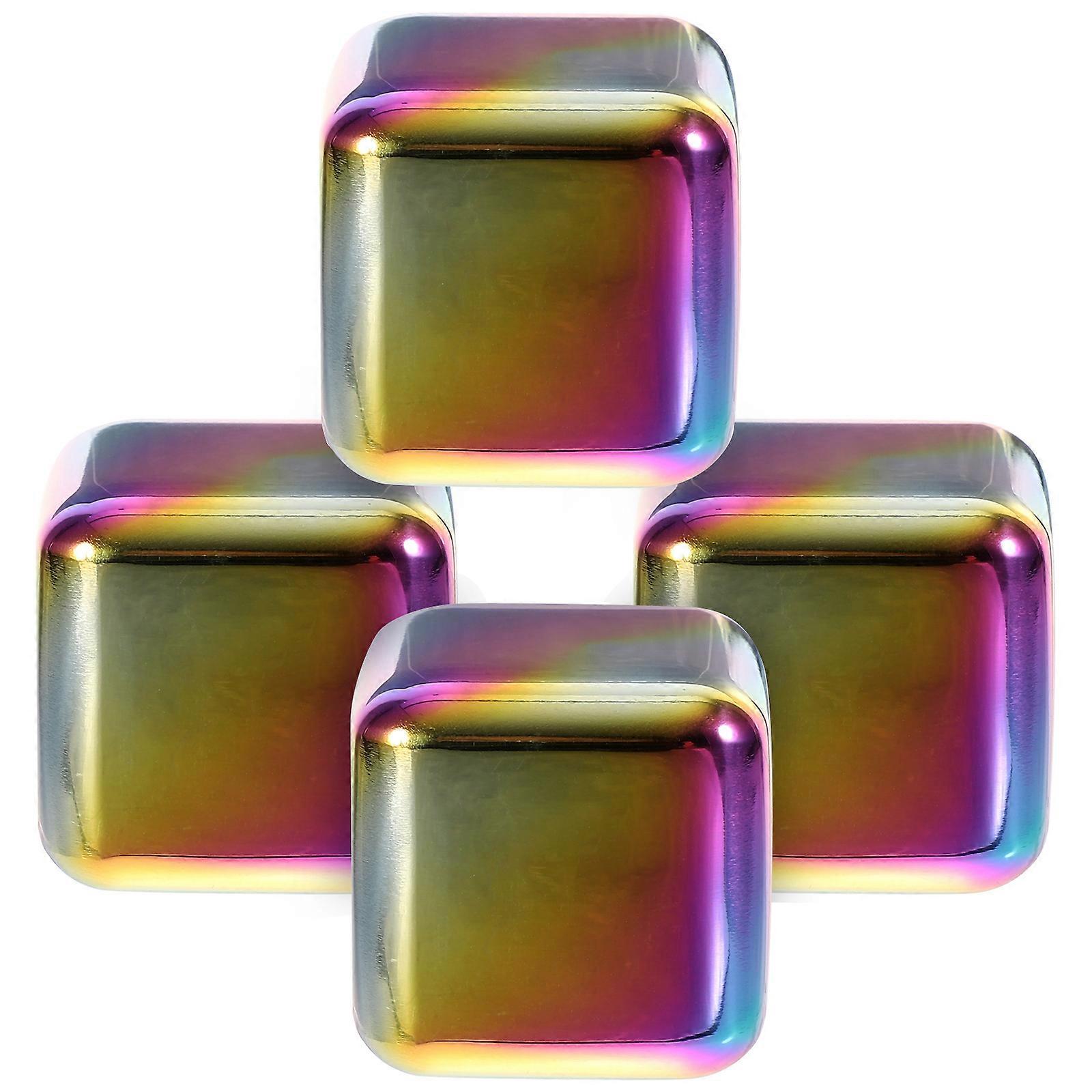 Cooling Reusable Stainless Steel Ice Cubes For Whiskey Lovers 4Pcs Home And