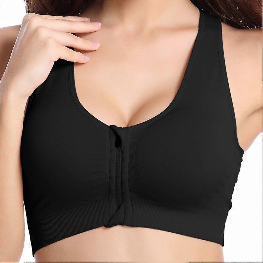 Sports Wear Yoga Activewear Front Fastening Bras for Women Exercise Activities Comfortable Supportive Black 1Pack
