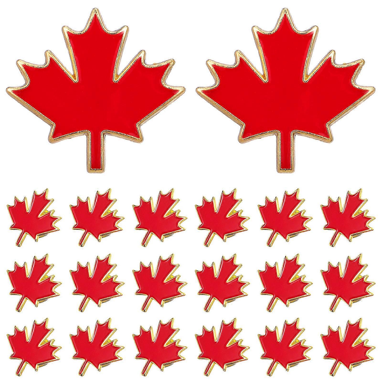 Canadian Maple Leaf Pins Maple Leaf Pin for Clothes Decorations 20Pcs