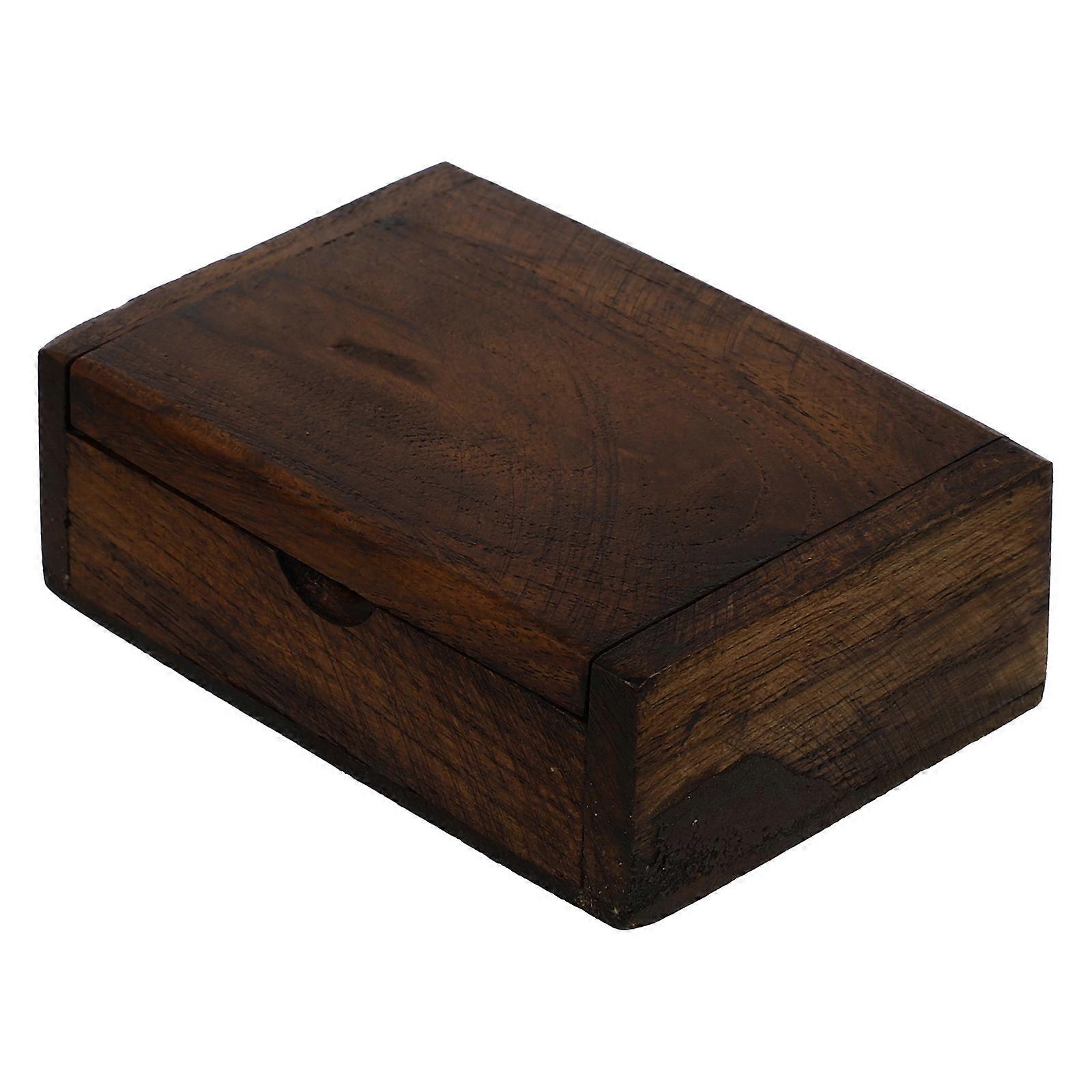 Solid Wood Jewelry Box for Women – Compact Accessory Storage Case with Elegant Design for Desk Organization – Durable and Practical