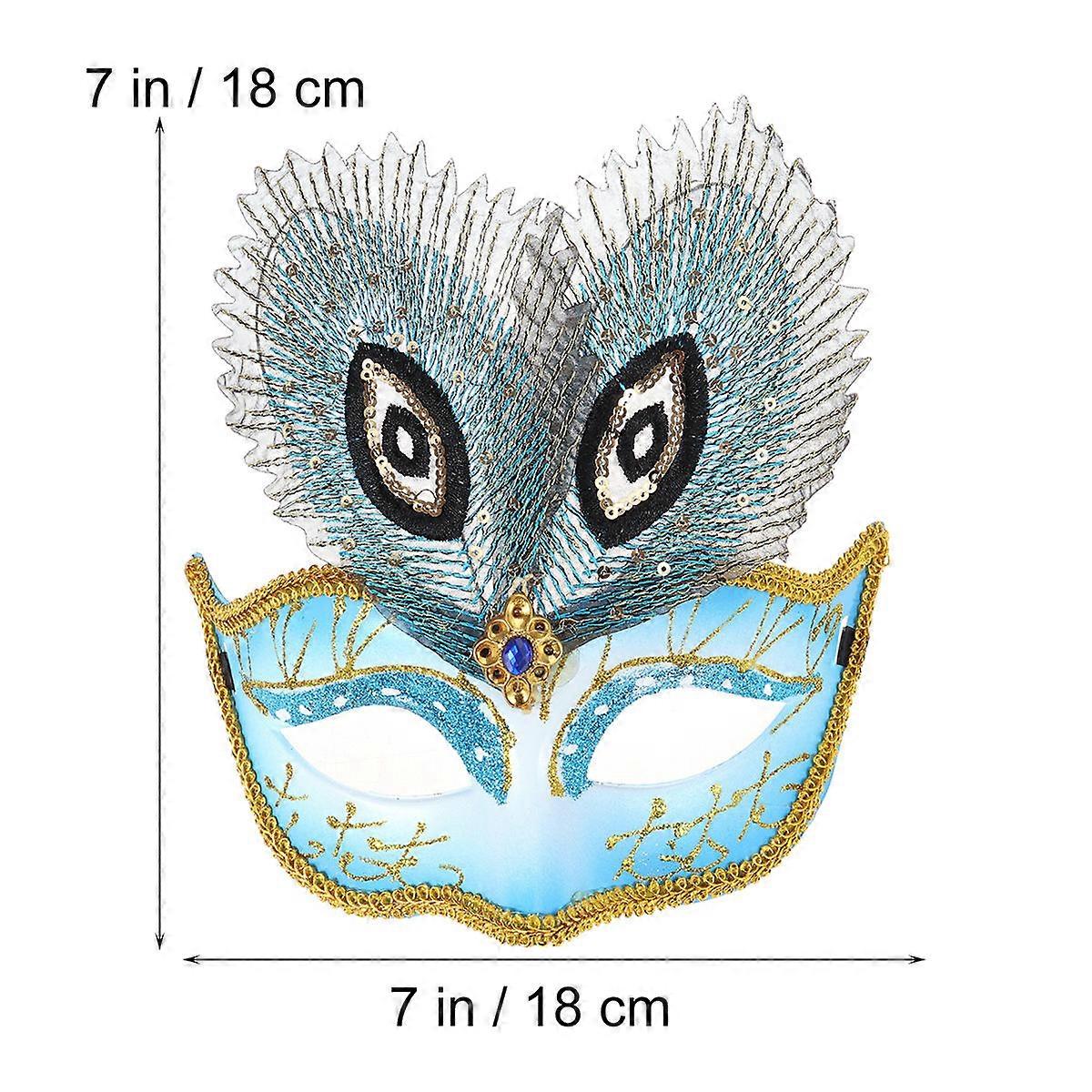Funny Masks Half Mask For Masquerade Party Blue 1Pack