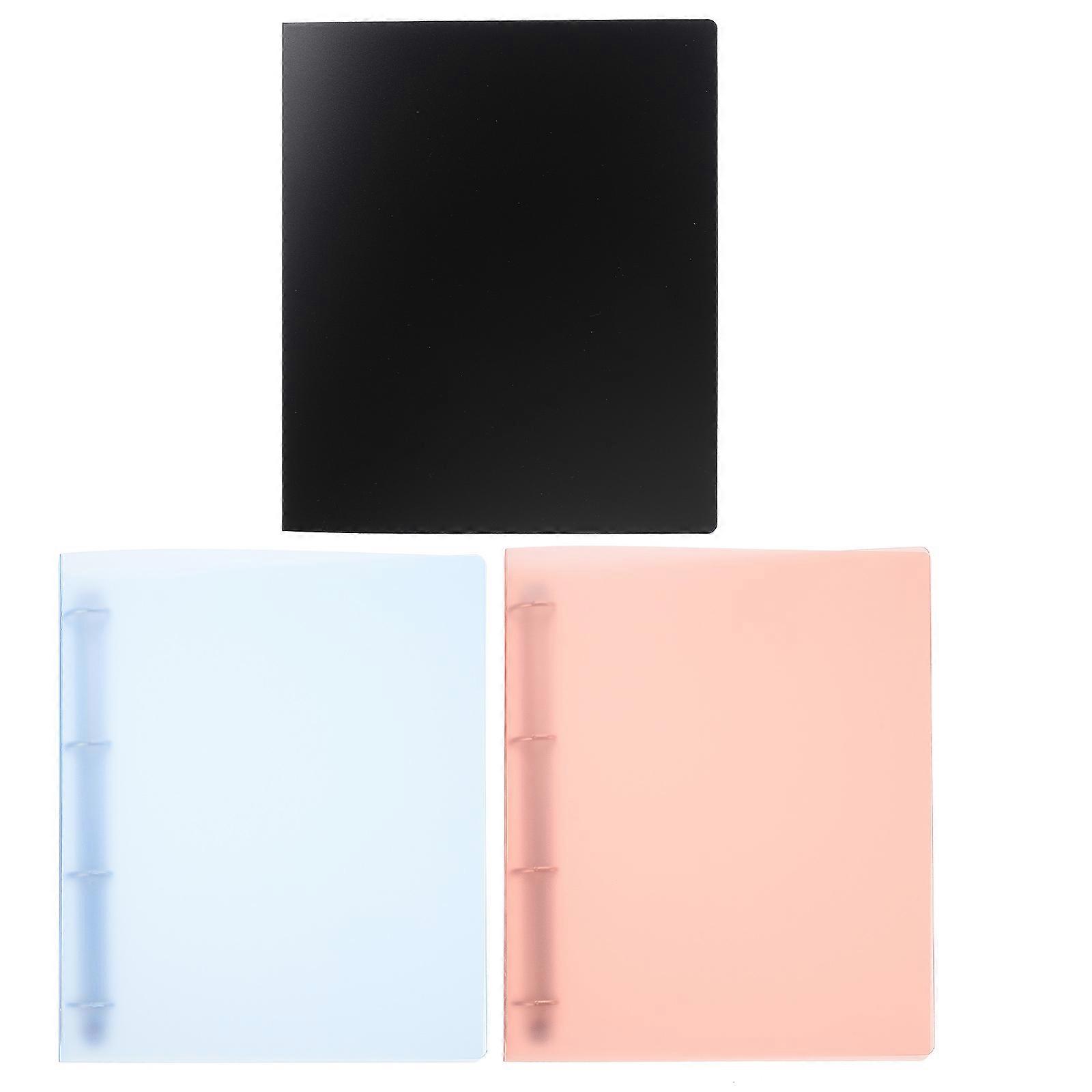 Filing Folders File Folders A4 Binder File Folders Transparent Red Students 3Pcs