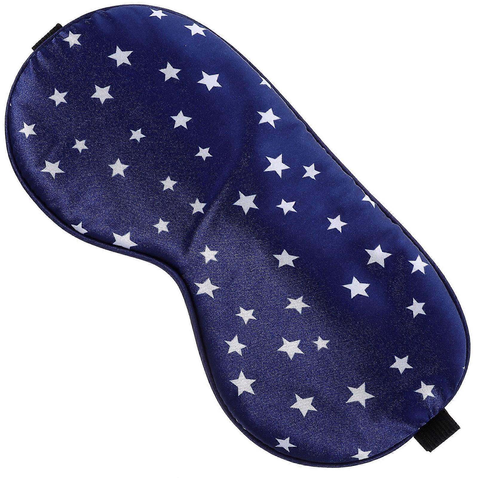Comfortable Sleep Mask Star Pattern Imitated Silk Fabric Light Blocking For Home Use Travel 1Set
