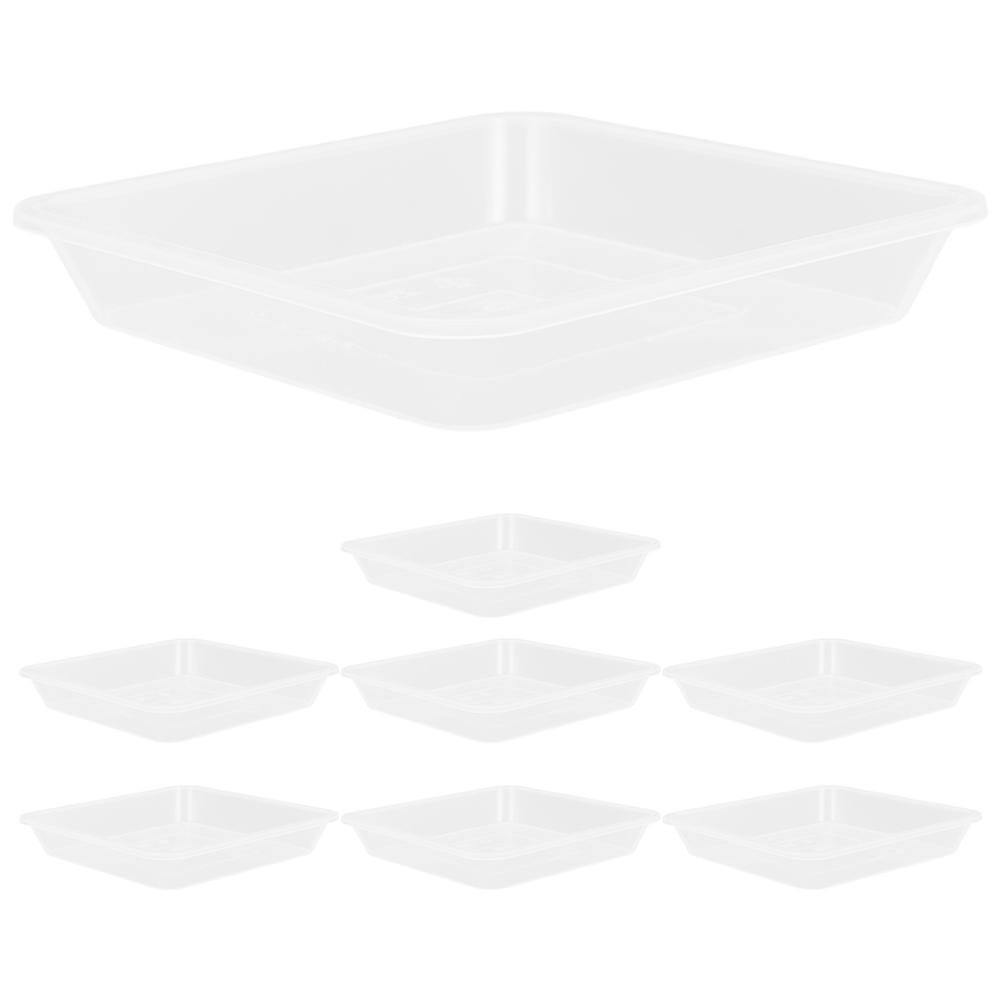 Water Tray for Plants Square Plant Saucers Prevent Water Leakage Drip Tray 20.50X20.50X3.40CM 8Pcs