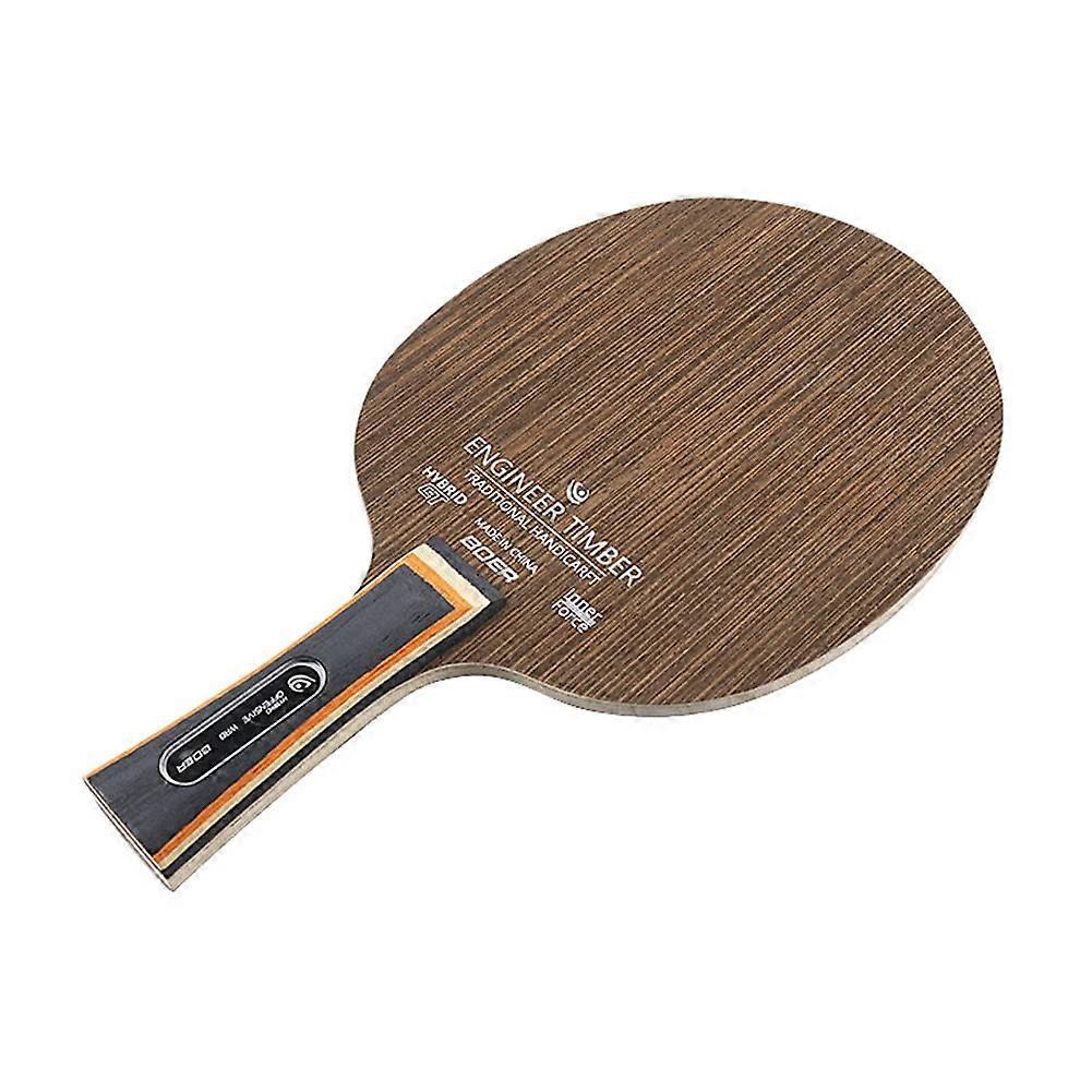 Table Tennis Bat - Professional Pingpong Paddle with Long Handle, 5-Layer Blade, Base Plate for Competitive Play