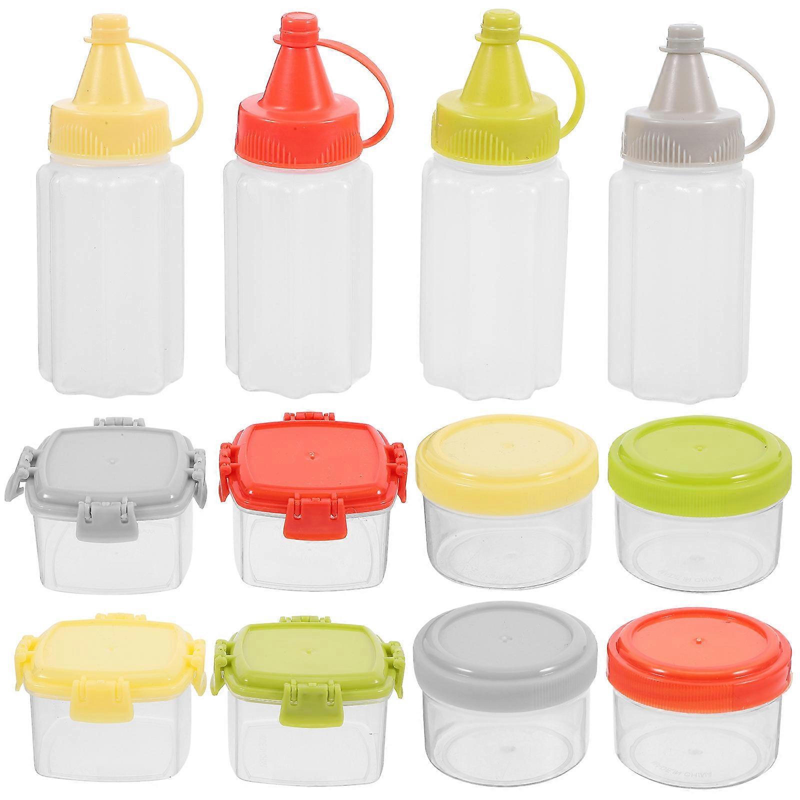 Dressing Squeeze Bottles Mini Squeeze Bottles Sauce Squeeze Containers Seasoning Bottles Containers Condiment Storage 12Pcs