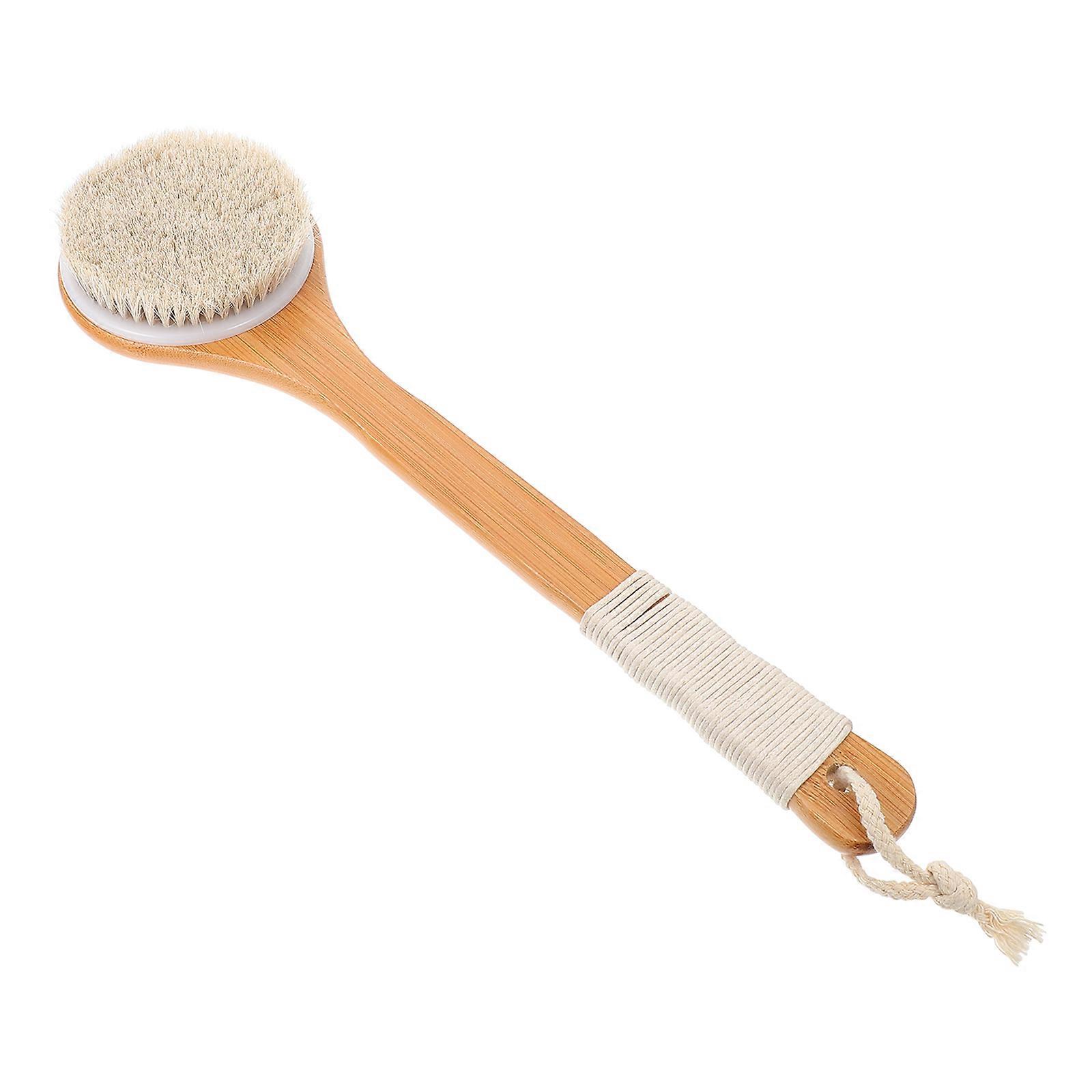 Chocolate Bath Brush with Cotton Rope for Home Use Gentle Exfoliation and Deep Cleaning 1Pc