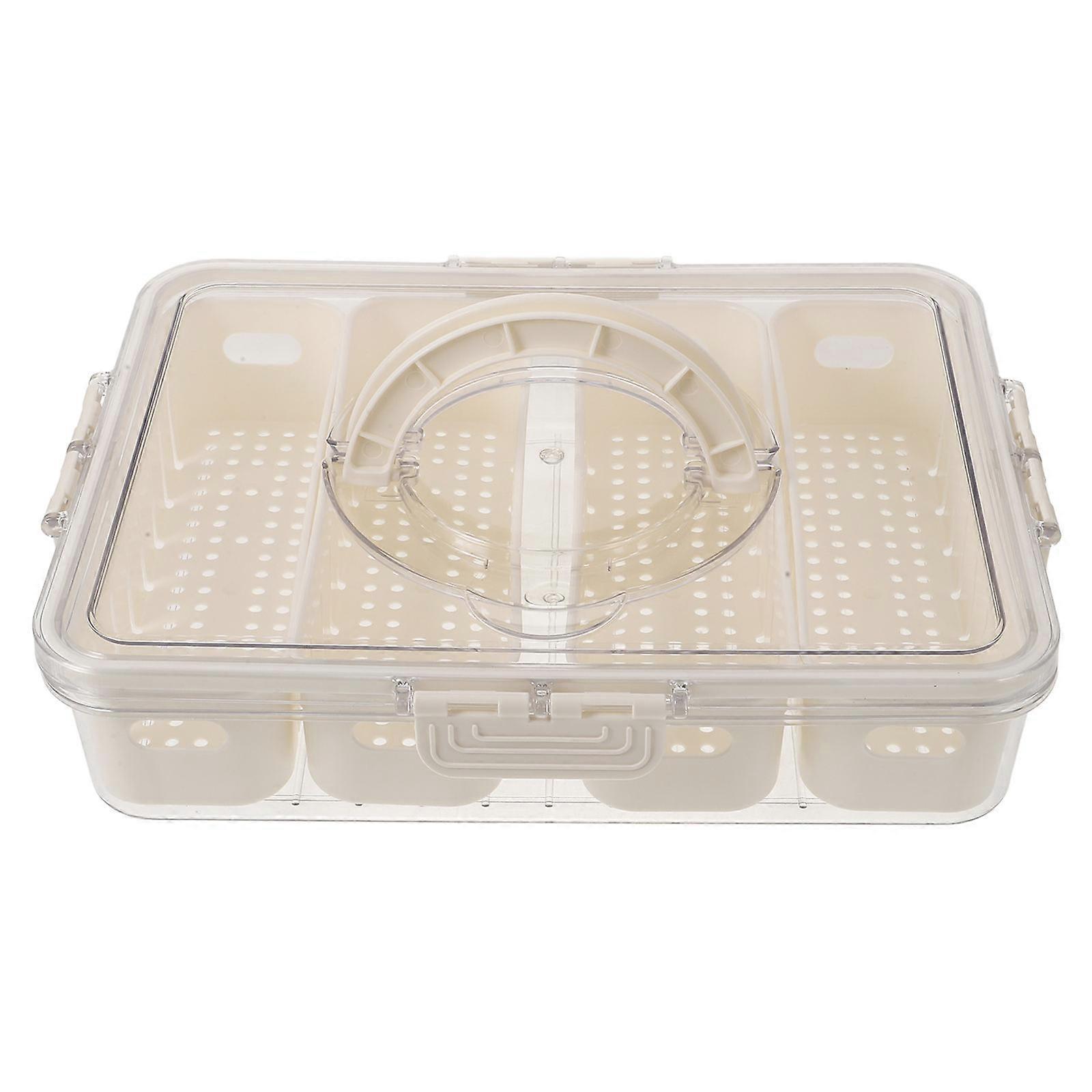 Refrigerator Compartment Storage Box Divided Compartments Multi-Color 31.00X23.50X6.50CM 1Pack