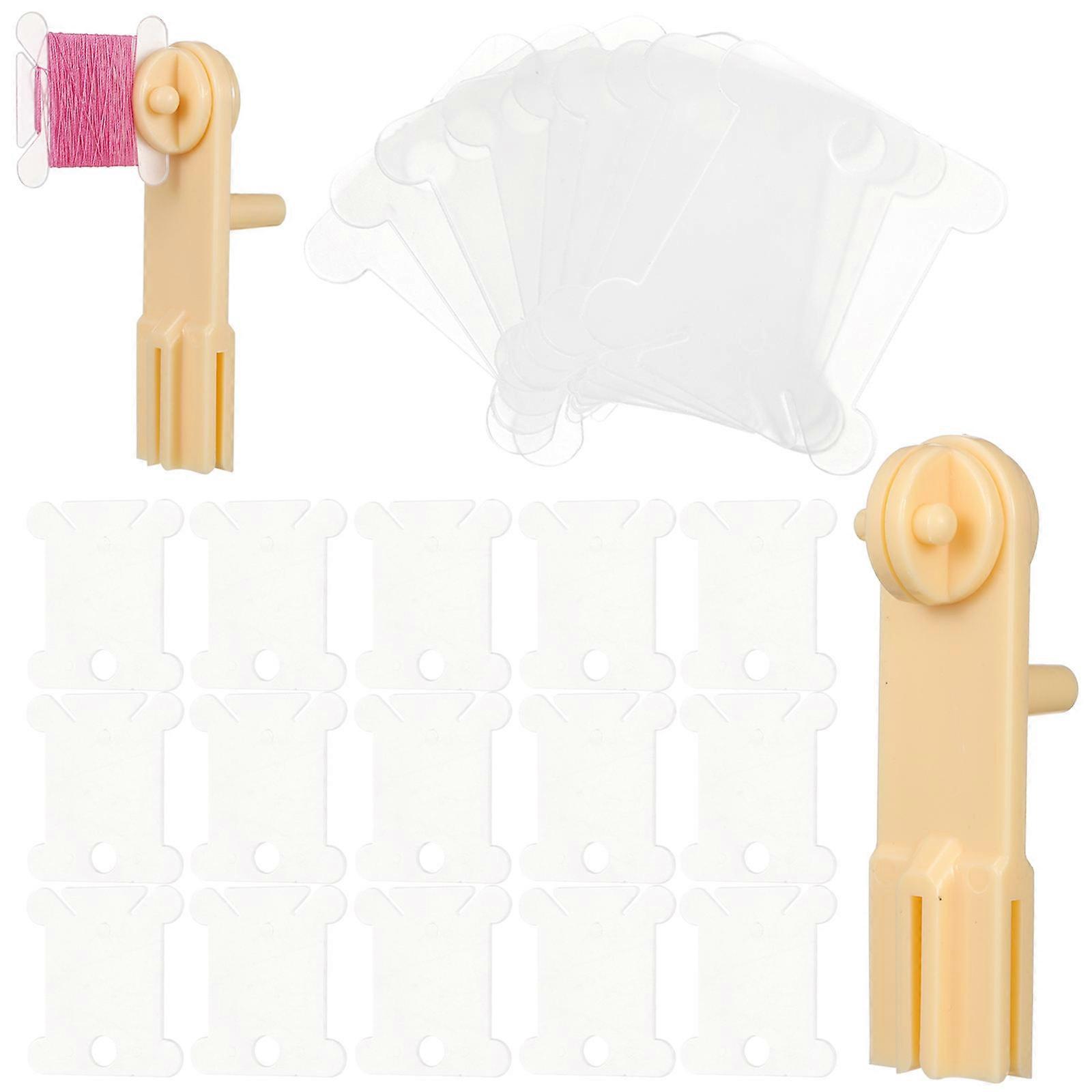 Thread Winding Plates Set – Durable Embroidery Thread Holders with Winder for Efficient Sewing and Crafting Organization and Storage