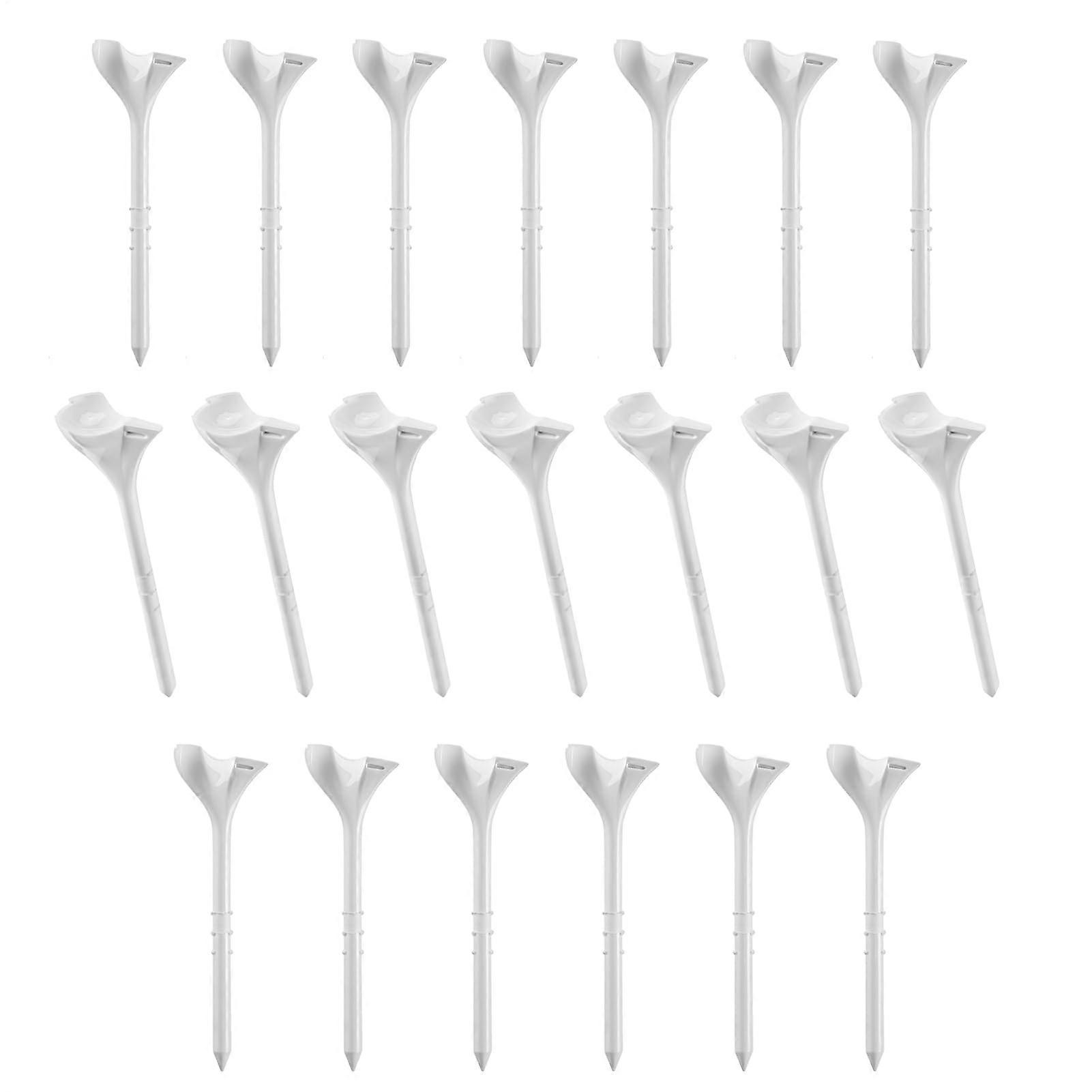 PVC Golf Tees - 20 Count Practice Tees for Men, Durable Training Tool to Reduce Friction and Spin