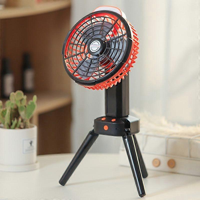 Tent Swing Head Fan With Tripod LED Light
