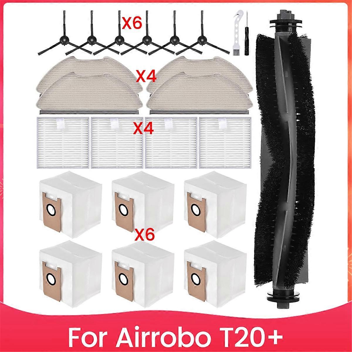 For T20+ Robot Vacuum Brush Hepa Filters Mop Pads Dust Bags