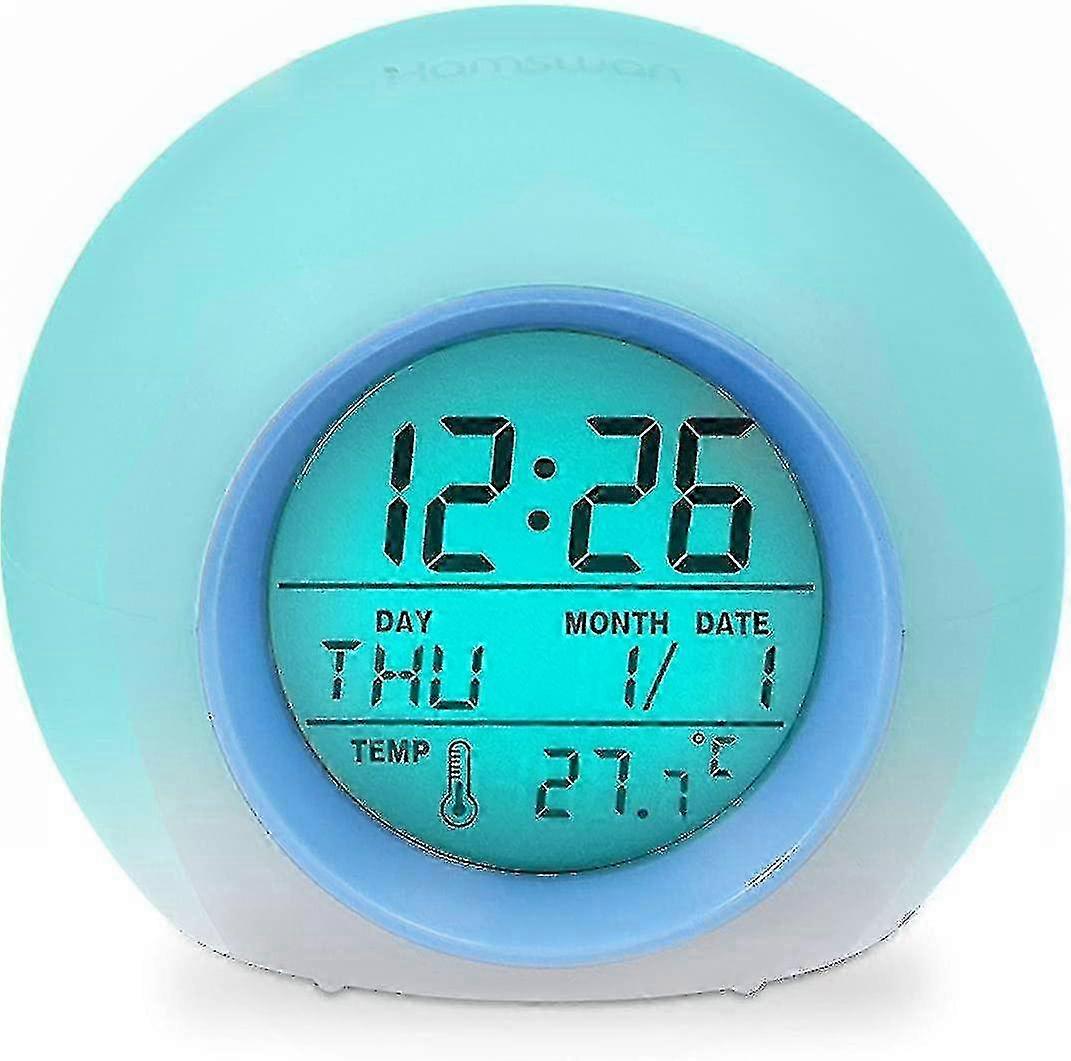 Battery Operated Digital Alarm Clock with LED Time and Temperature Display, Snooze Travel Alarm Clock