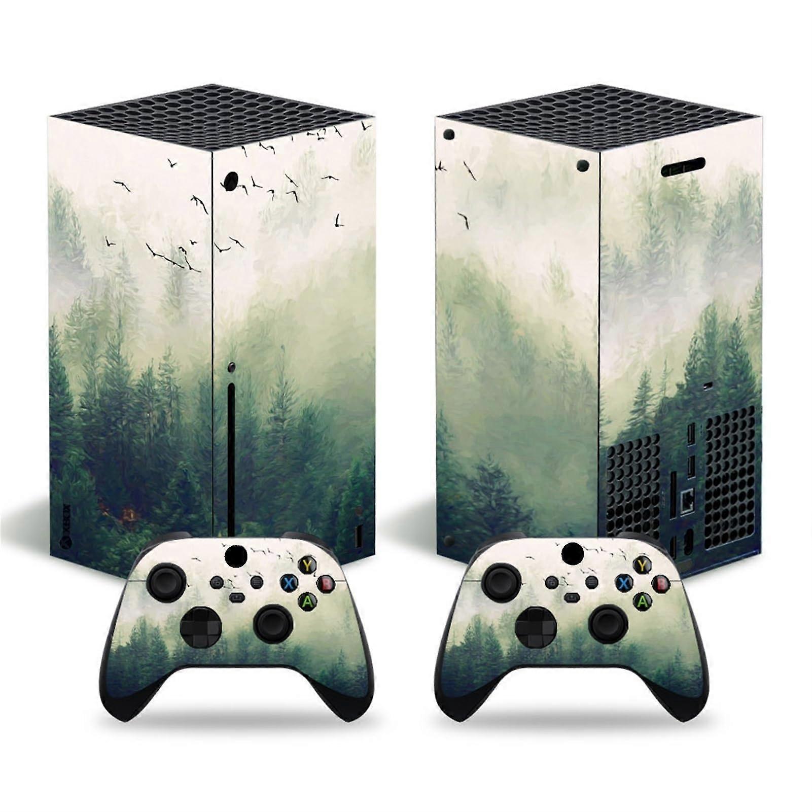 Vinyl Skin Sticker Cover for Xbox Series X Console with 2 Free Wireless Controller Skins, Bubble-Free Design, Custom Fit