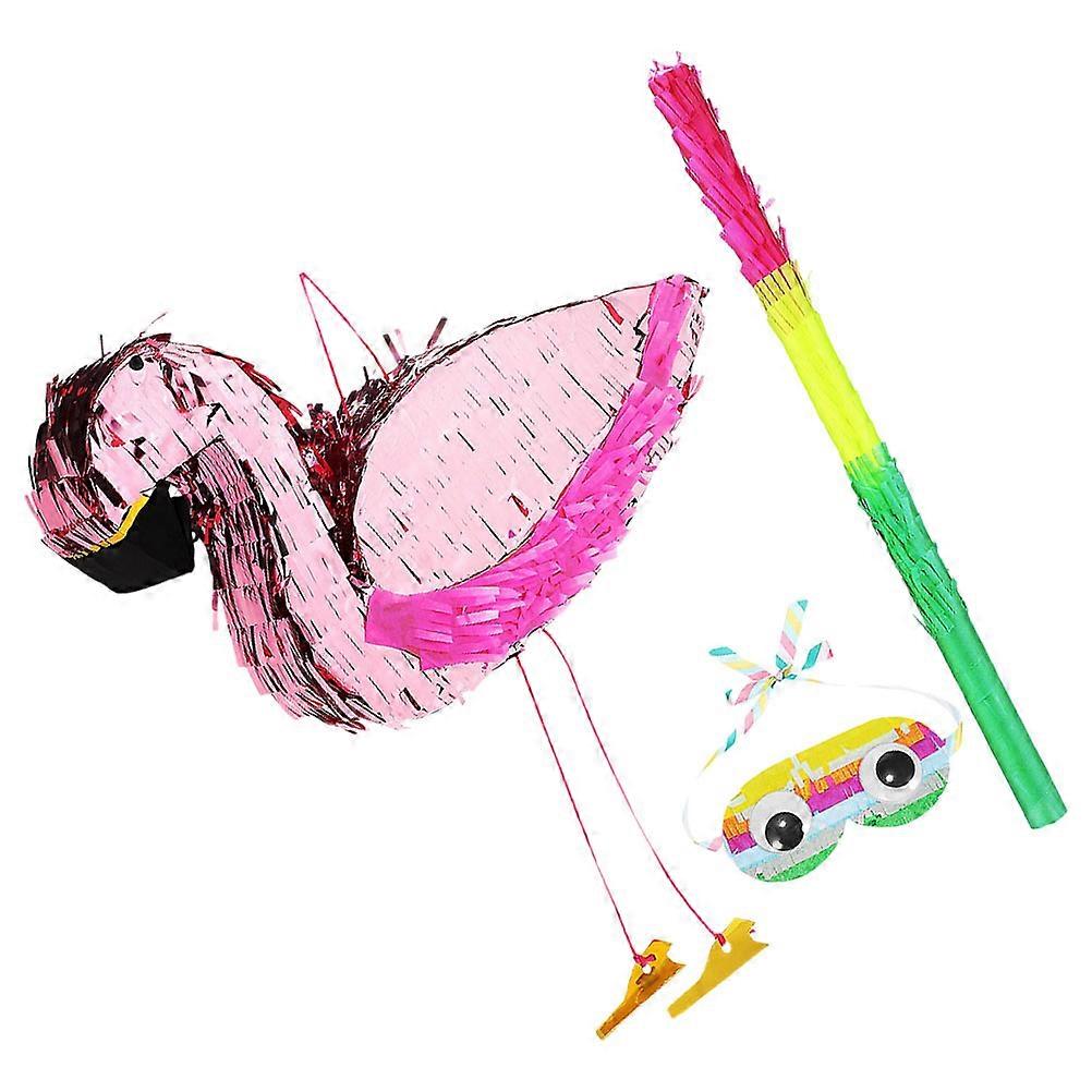 Hawaiian Style Flamingo Pinata Party Decoration For Pool Party And Birthday Celebration 1Set