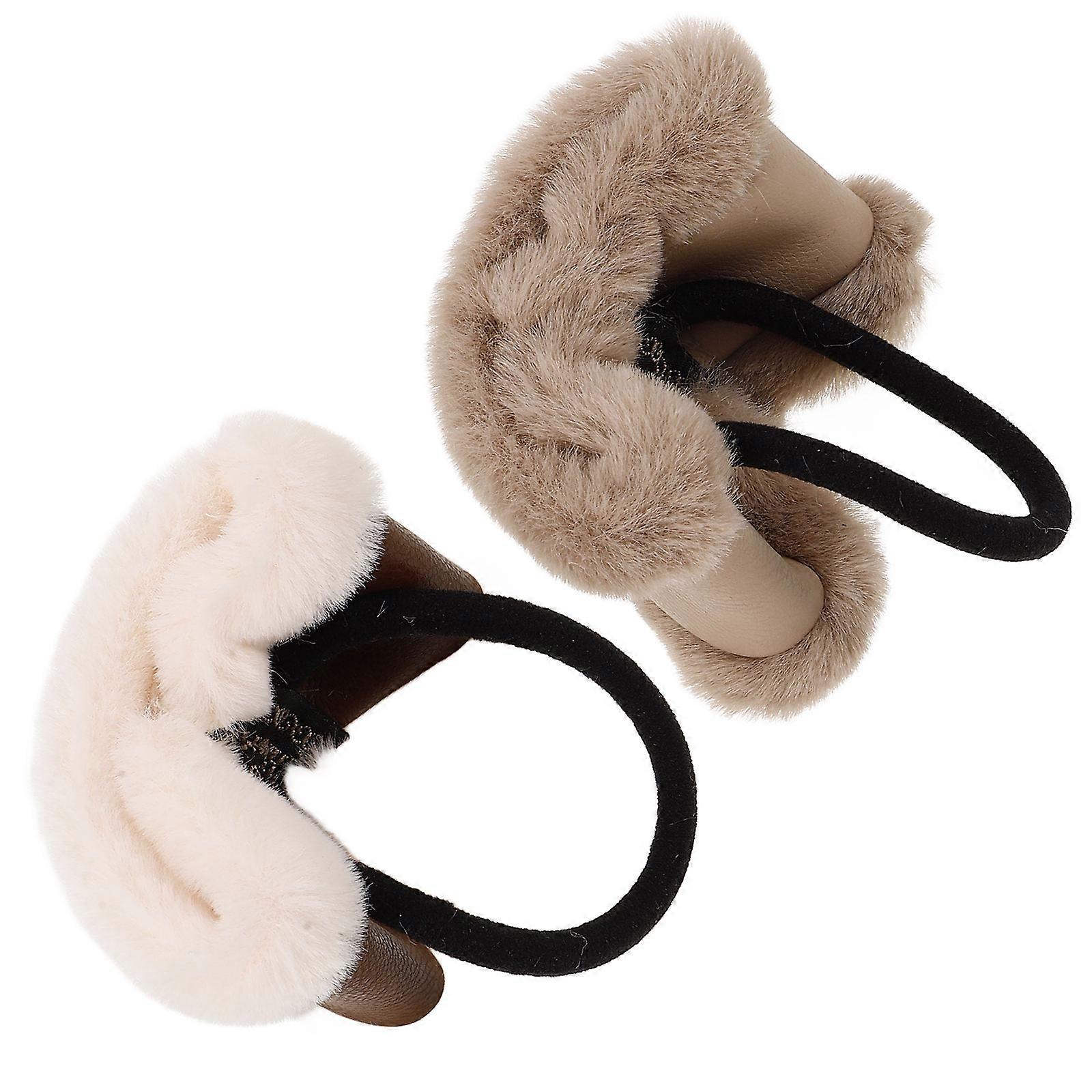 Ponytail Hair Cuff Faux Circular Shape Photo Shoots 2Pcs