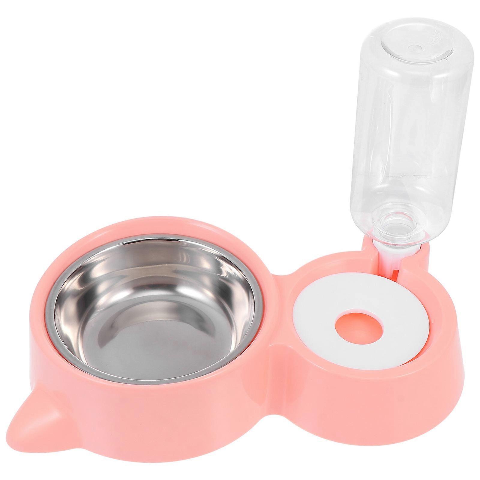 Pink Pet Drinking Bowl for Dog and Cat Made of Durable Plastic Lightweight and Portable 1pc