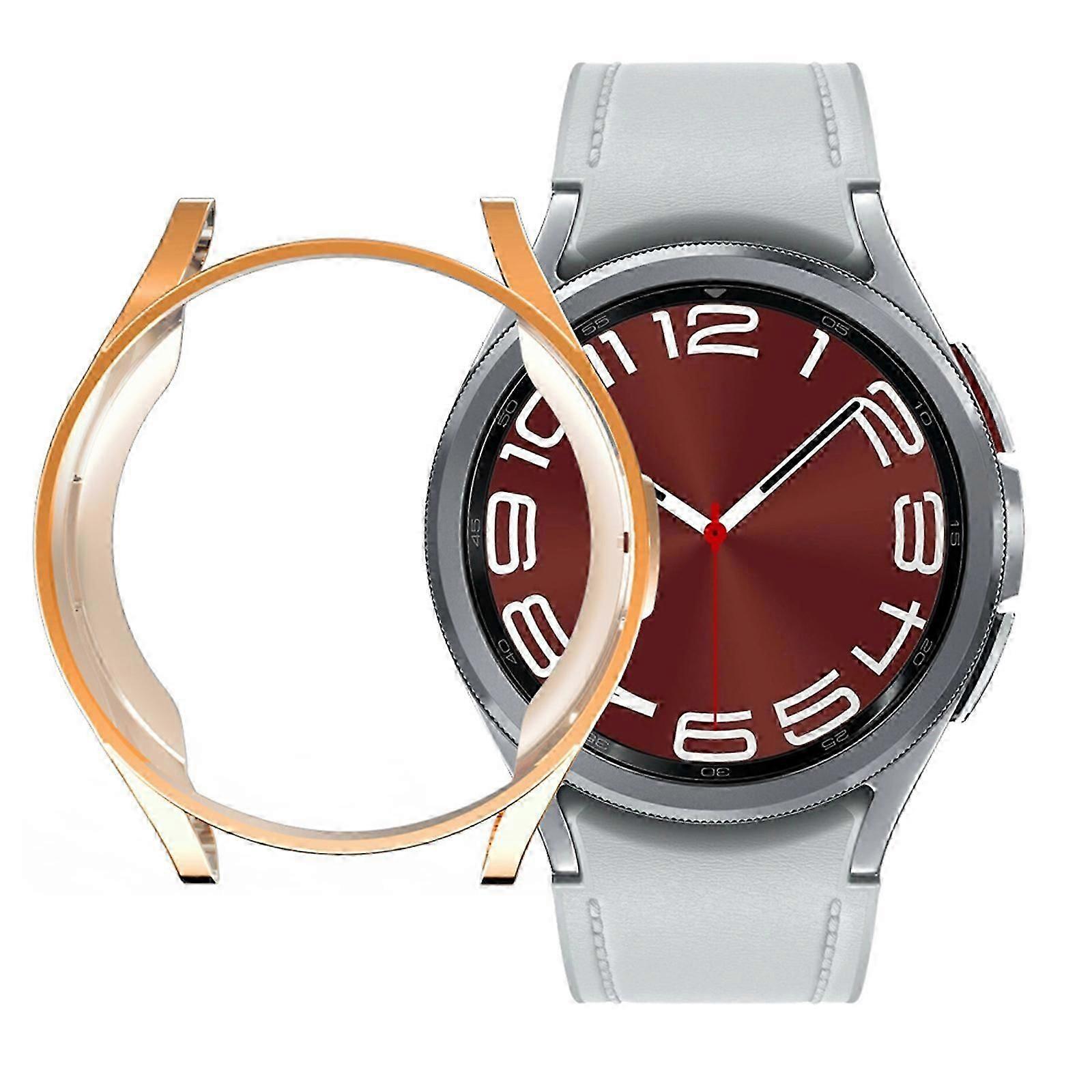 Cases Compatible with Samsung Galaxy Watch 6 Classic Screen Protector Case 47mm, Soft TPU Watch Cover Built-in HD Screen Protector