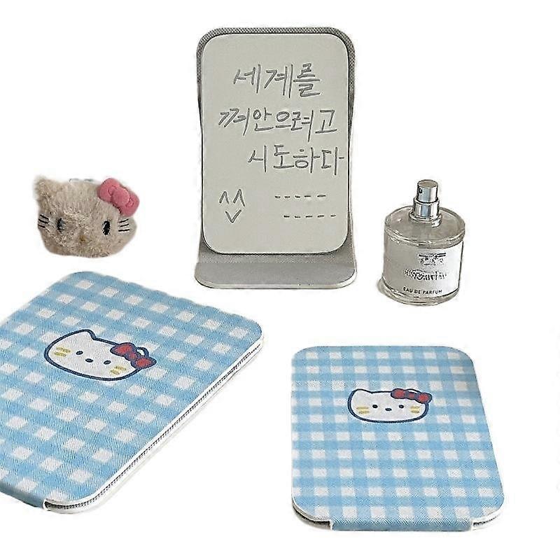 ins cartoon folding small mirror makeup mirror student dormitory desktop