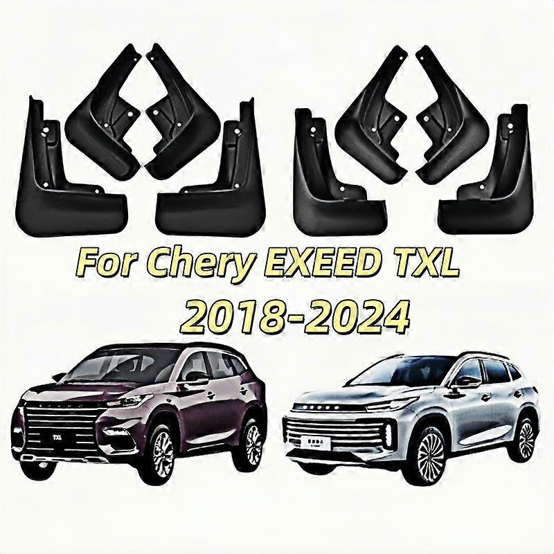 Si applica ai parafanghi per auto Copriparafango in plastica Razzi Paraspruzzi Paraspruzzi Paraspruzzi esterni per Chery EXEED TXL 2024 ~ 2018 2022 Accessori 4 pezzi