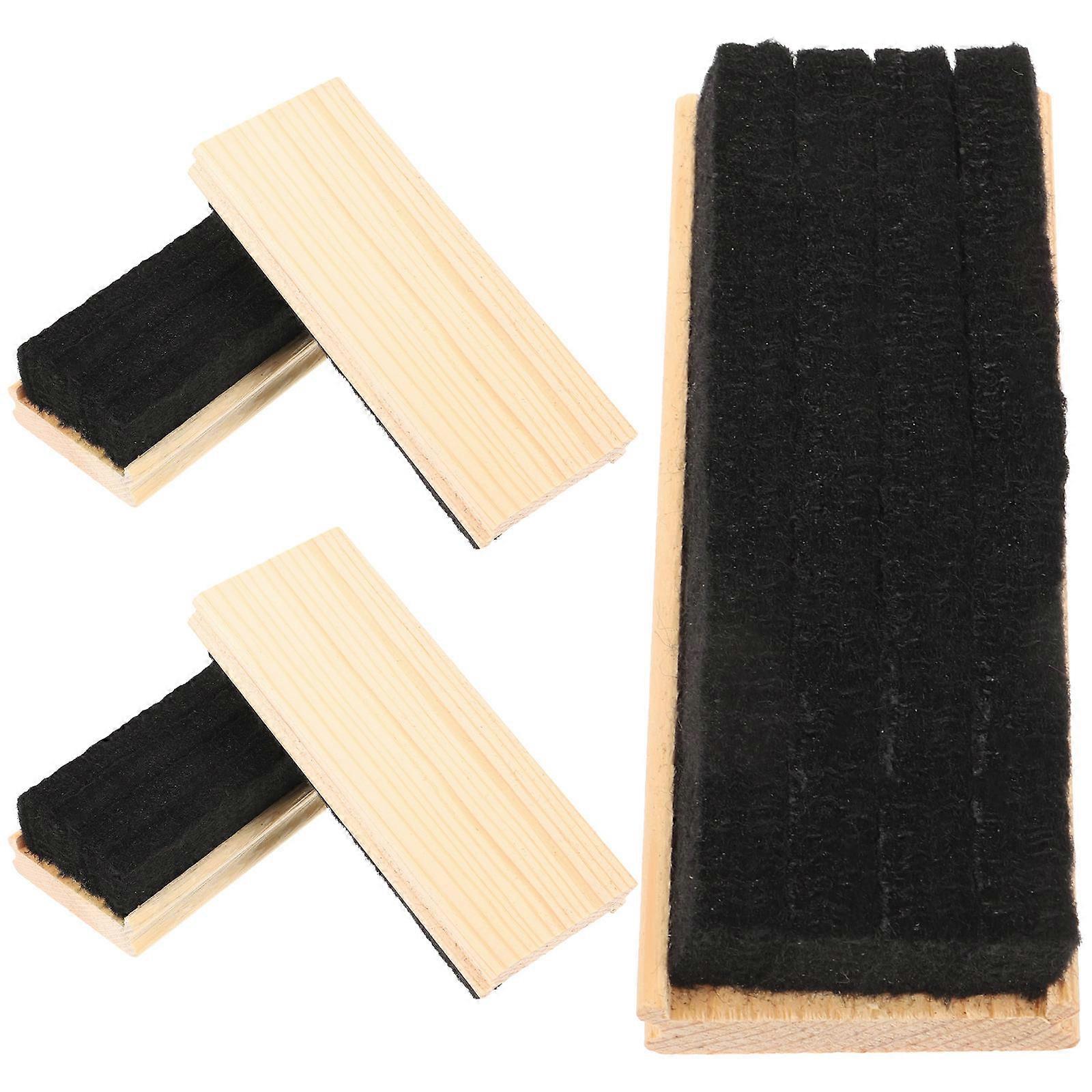 Felt Chalkboard Eraser School Teaching Board Eraser Home Study Rectangular Wood Material 5Pcs