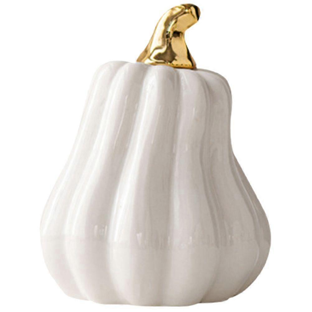 Ceramic Pumpkin Figurine Halloween Table Accent Ceramic Pumpkin Table Ornament