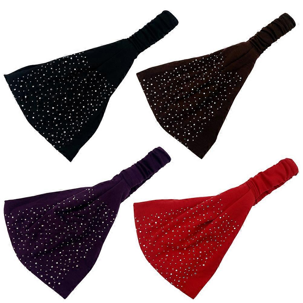 Here's a refined and engaging product description for your **Elastic Rhinestone Hair Bands**:
✨ **4 Pack Elastic Rhinestone Hair Bands for