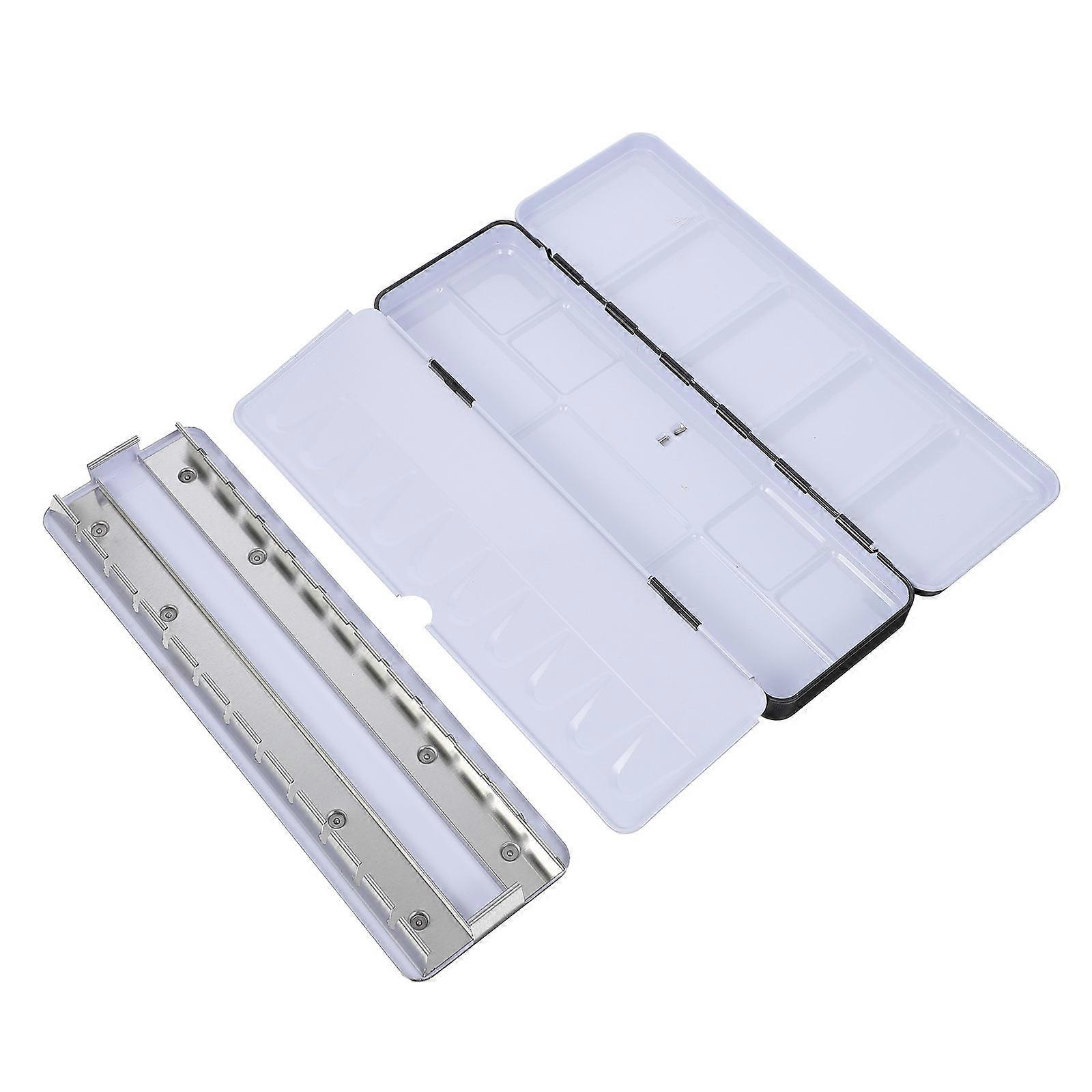 Sturdy Empty Watercolor Palette Tin Iron Plastic Material Carry Painting Sessions 1Pcs
