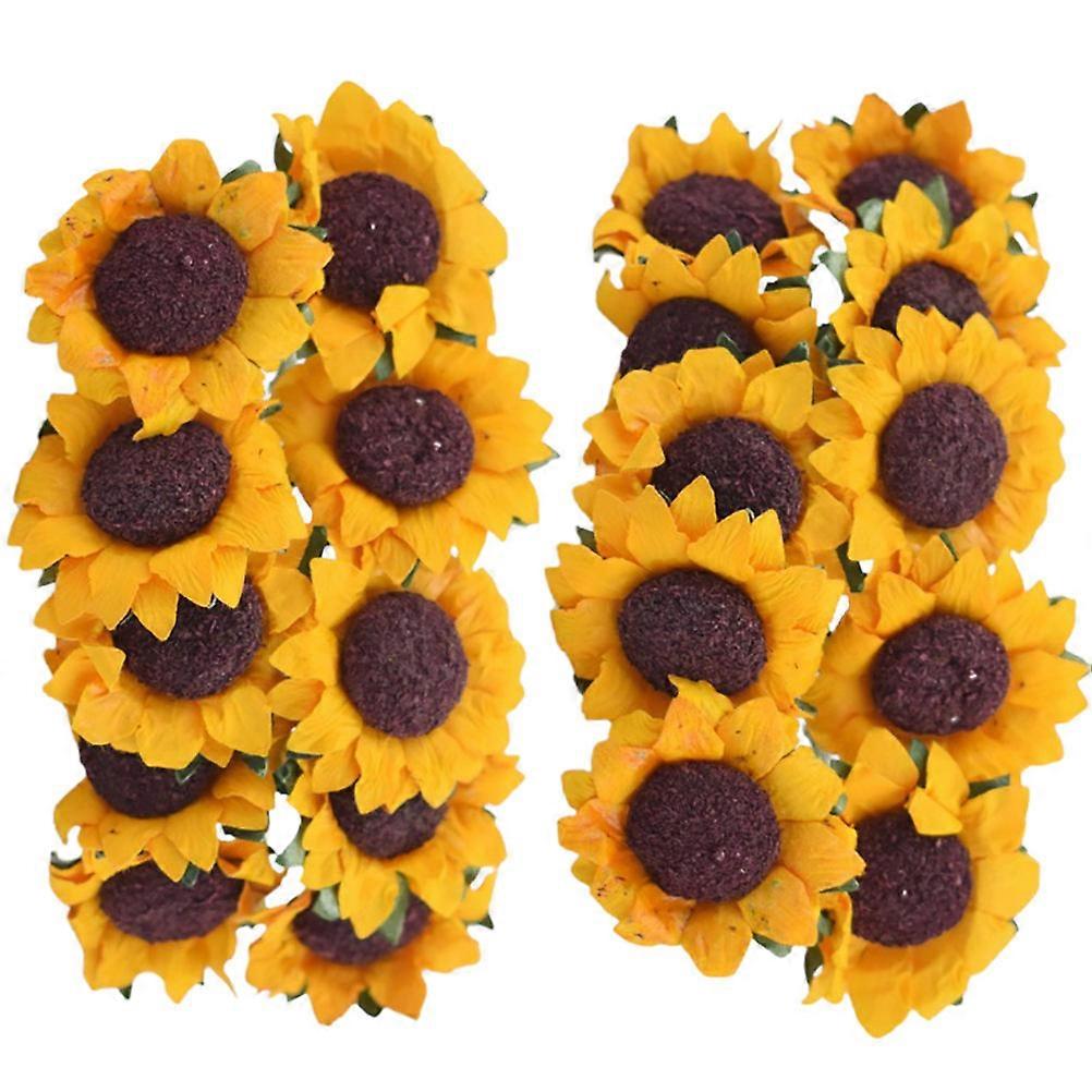 Simulation Sunflower Paper Flower for DIY Use with 100Pcs Quantity
