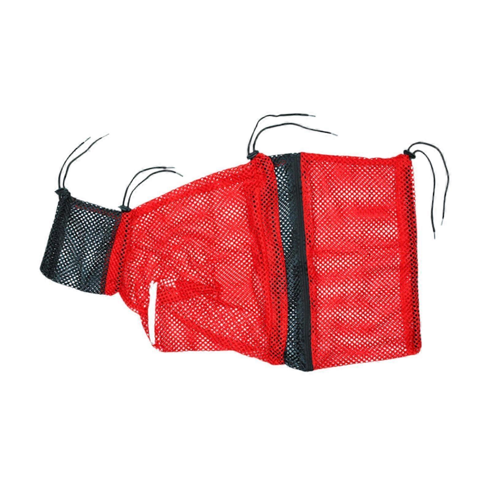 Cat Washing Bag Cat Restraint Accessories Breathable Mesh Adjustable Tool for Bathing and Examination, Stay Calm, Red
