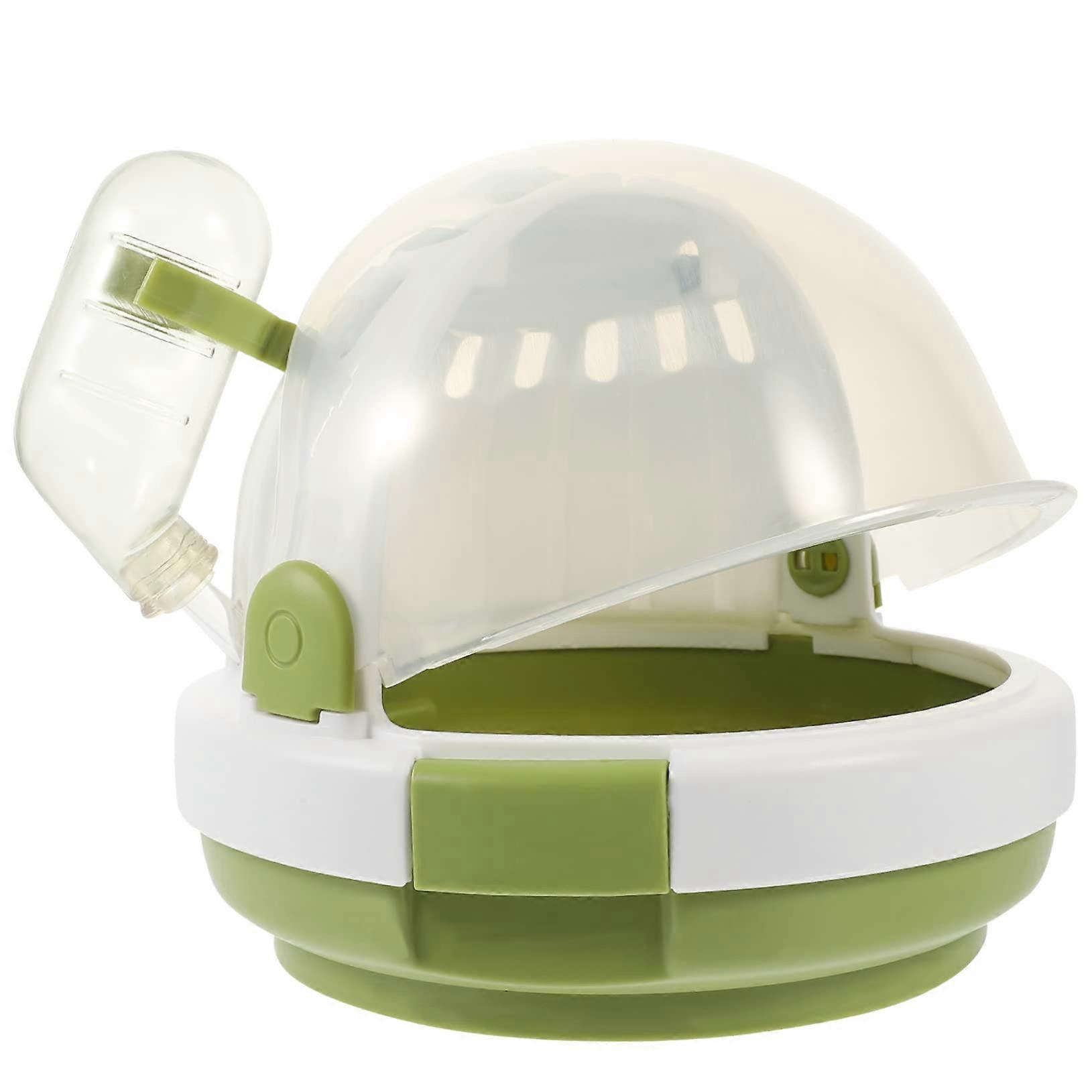 Small portable hamster cage with travelfriendly design, ventilated and easy to clean for trips and outings with your pet.