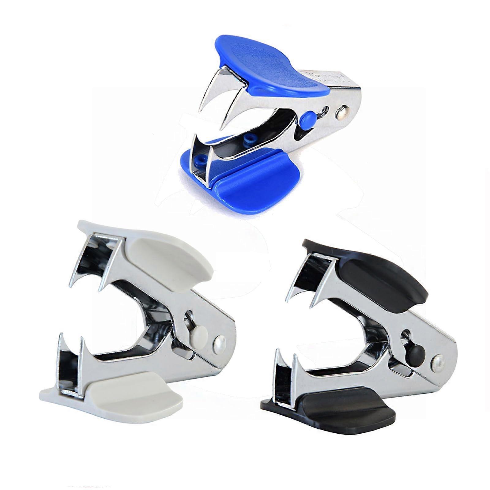 3-Piece Lightweight Staple Remover Tool Set for Home, School, Office Use, Random Color, Easy Grip Design