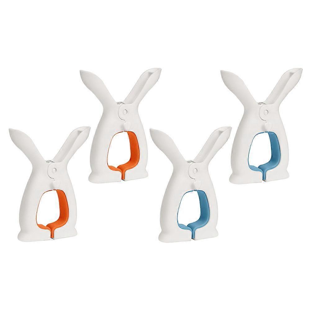 Sturdy Multi Function Windproof Clothes Clip Cartoon Bunny Clips for Home Users 4Pcs Orange