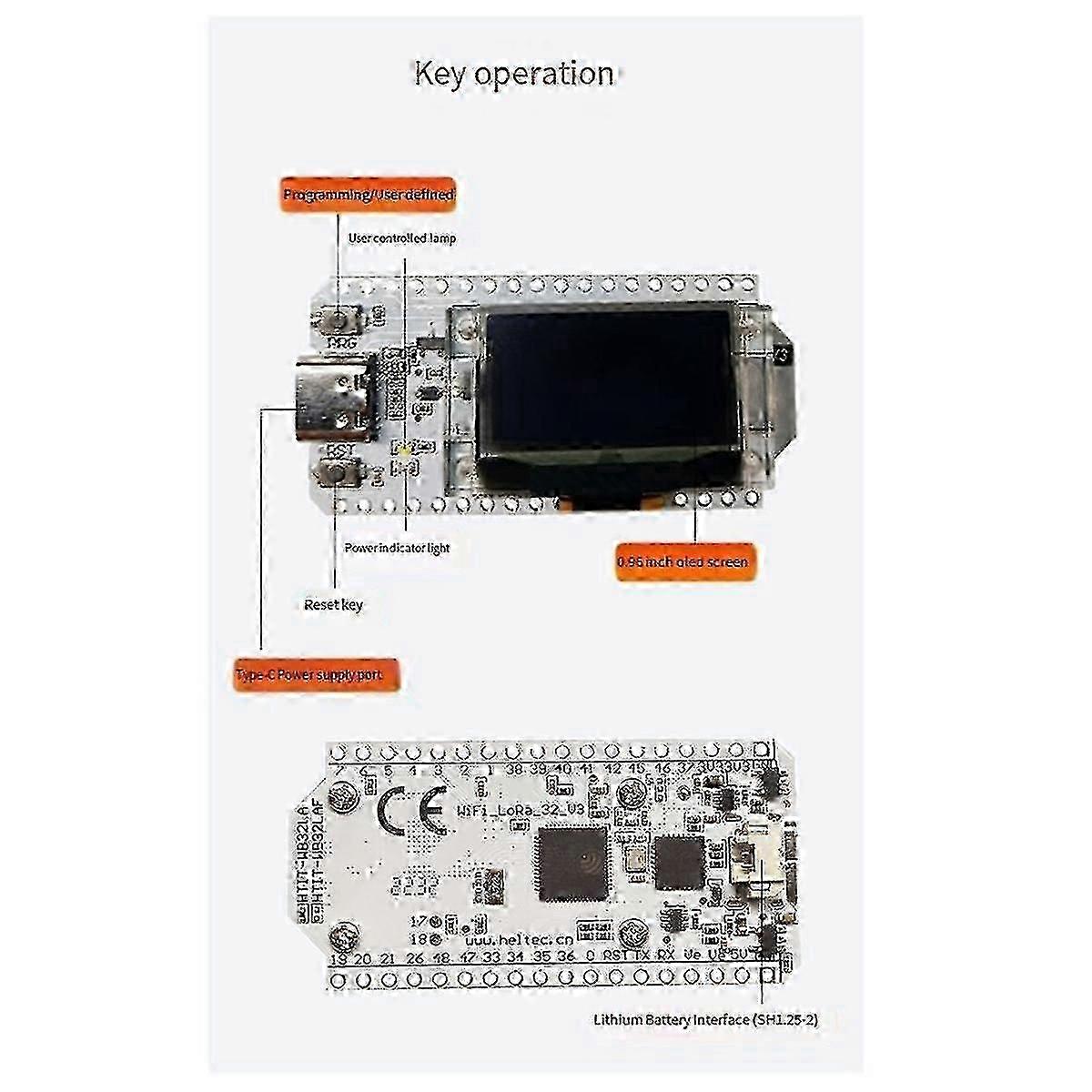 ESP32 OLED WiFi Development Kit mit Display - WiFi & Bluetooth Internet Development Board für IoT-Projekte