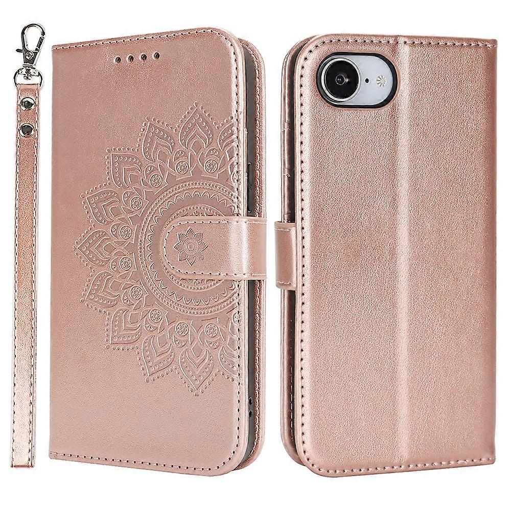 Compatible For iPhone 16e Case Textured Leather Wallet Phone Cover with Strap
