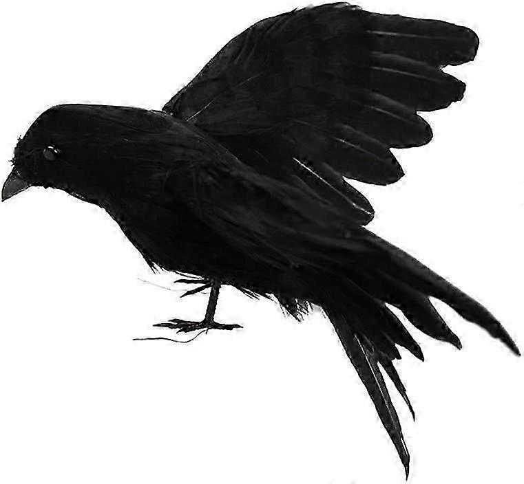 Feathered Crows Looking Realistic Crow, Black Feathered